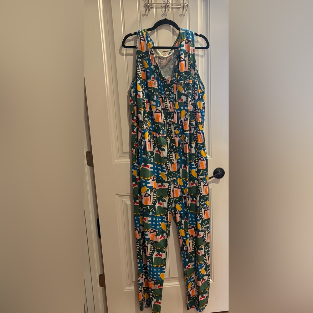 Lucy&Yak Colorful Abstract Print Jumpsuit